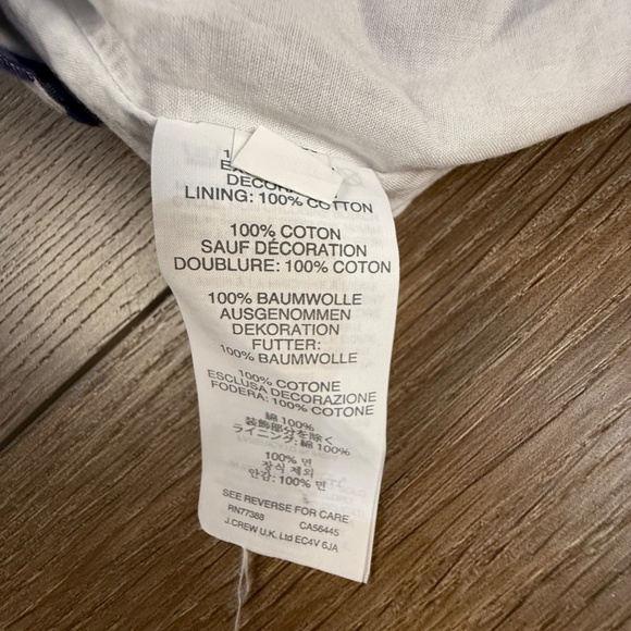 J. Crew Crewcuts Girls Gingham Navy Dress Embroidered Lined Sz 14 Summer/Fall - Picture 10 of 11